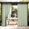 MIULEE Outdoor Sheer Curtain for Patio Waterproof – 2 Panels Sage Green Privacy Drape Voile Curtain Rod Pocket for Porch,Pergola, Cabana, Gazebo, 54 X 84 Inch Long(Sage Green)