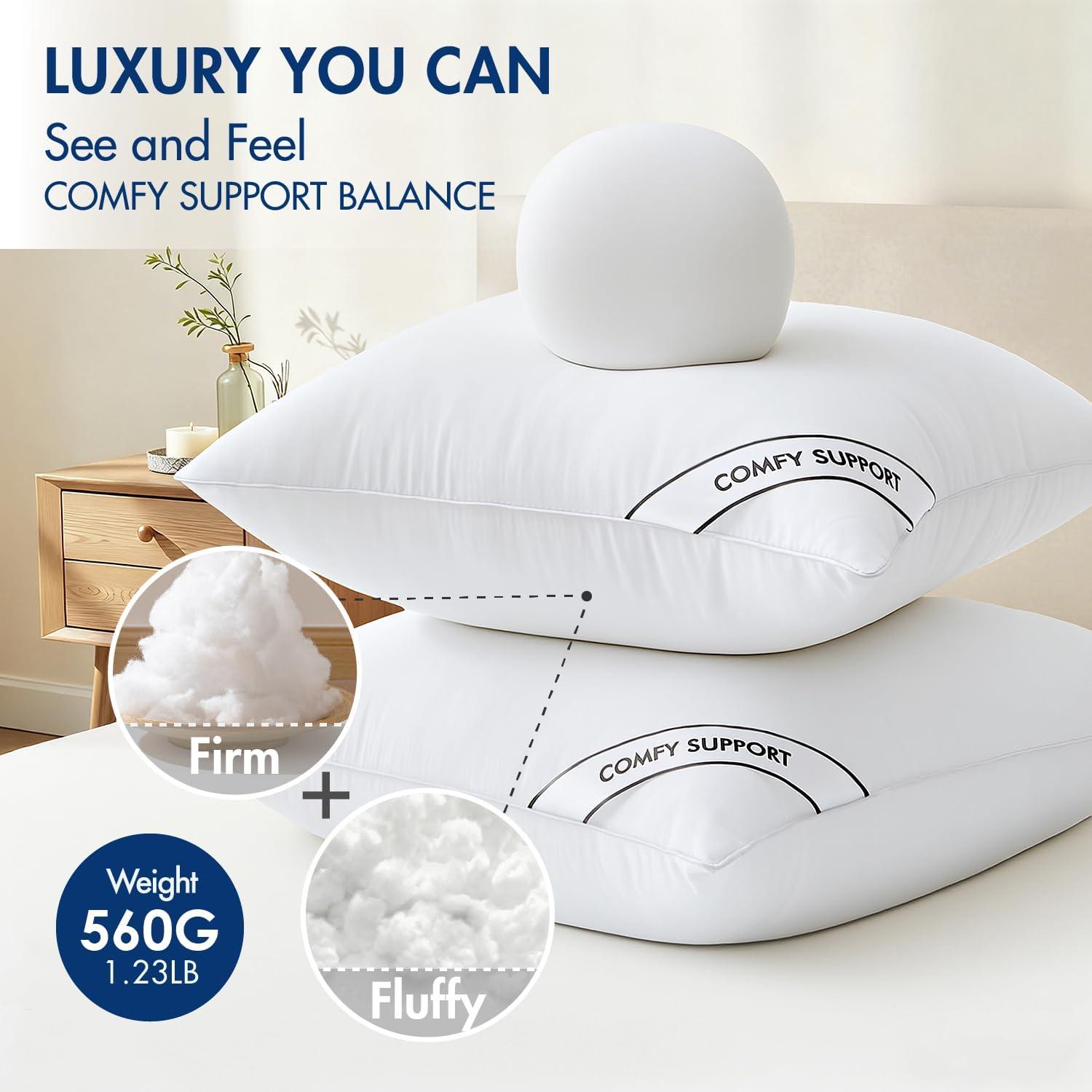 imageMIULEE 18x18 Inch Pillows Inserts Pack of 4 Down Alternative Virgin Filling Comfy Support Throw Pillows for Sofa Couch Bed2