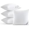 MIULEE 18×18 Inch Pillows Inserts, Pack of 4 Down Alternative Virgin Filling Comfy Support Throw Pillows for Sofa Couch Bed(4)