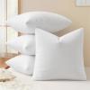 MIULEE Pack of 4 18×18 Pillow Inserts, Premium Feather and Down Decorative Throw Pillows, Fluffy and Choppable, Cotton Fabric for Sofa Bed Couch(24×24 Inch)