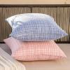 MIULEE Outdoor Waterproof Throw Pillow Covers Decorative Farmhouse Water Resistant Cushion Covers for Tent Patio Garden Couch Sofa Pack of 2, 18×18 Inch Coffee(Pink)