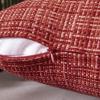 MIULEE Outdoor Waterproof Throw Pillow Covers Decorative Farmhouse Water Resistant Cushion Covers for Tent Patio Garden Couch Sofa Pack of 2, 18×18 Inch Coffee(Red)
