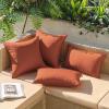 MIULEE Pack of 4 Decorative Outdoor Waterproof Summer Pillow Cover Square Garden Cushion Case PU Coating Throw Pillowcase Shell for Tent Park Couch 18×18 Inch Light Grey(Rust)
