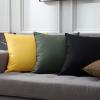MIULEE Pack of 4 Decorative Outdoor Waterproof Summer Pillow Cover Square Garden Cushion Case PU Coating Throw Pillowcase Shell for Tent Park Couch 18×18 Inch Light Grey(Black)