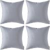MIULEE Pack of 4 Decorative Outdoor Waterproof Summer Pillow Cover Square Garden Cushion Case PU Coating Throw Pillowcase Shell for Tent Park Couch 18×18 Inch Light Grey(Light Grey)