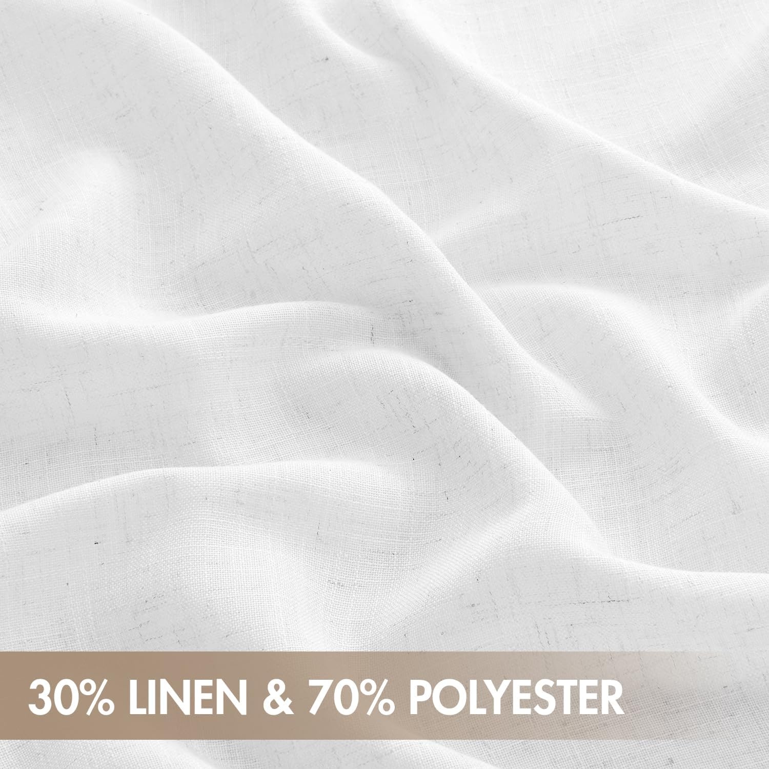 image:imageMIULEE Natural Linen Curtains 84 Inch Long 4 Panels Light Filtering Window Drapes with Rod Pocket Back Tab for Living Room Bedroom Farmhouse Decor Cream 42 W x 84 L InchesWhite