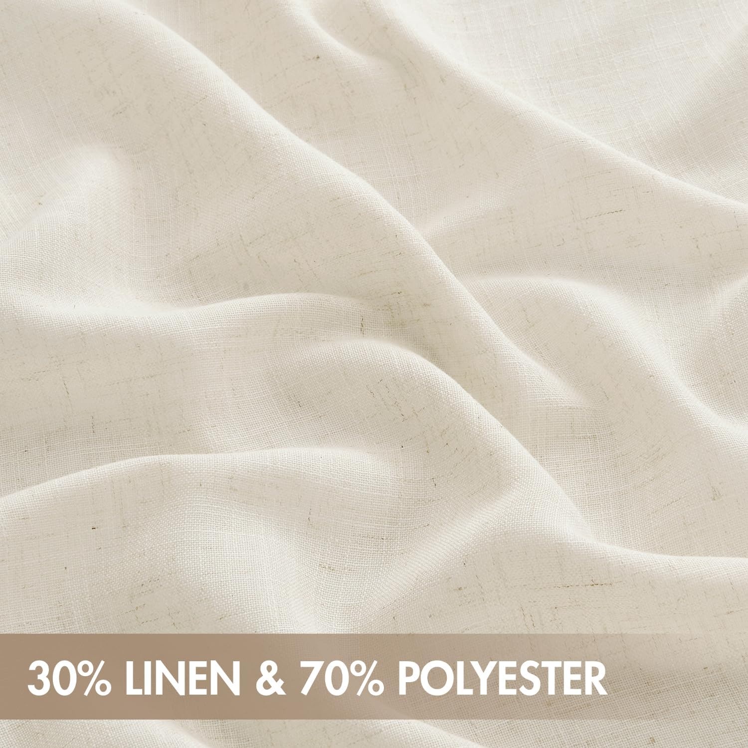 image:imageMIULEE Natural Linen Curtains 84 Inch Long 4 Panels Light Filtering Window Drapes with Rod Pocket Back Tab for Living Room Bedroom Farmhouse Decor Cream 42 W x 84 L InchesBeige