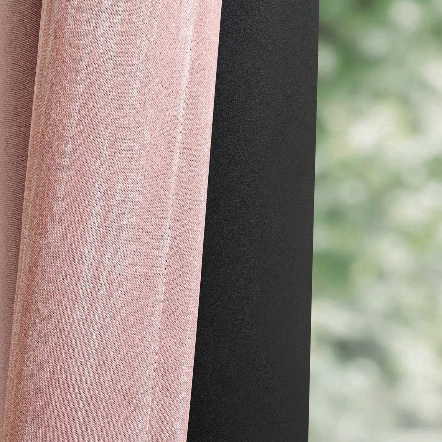 image:imageMIULEE Navy Blue and Greyish White Ombre Blackout Curtains Full Room Darkening Thermal Insulated 84 Inches Long Drapes for BedroomLiving Room Grommet Window Treatments Modern 52Wx84L Set of 2Pink and Greyish White