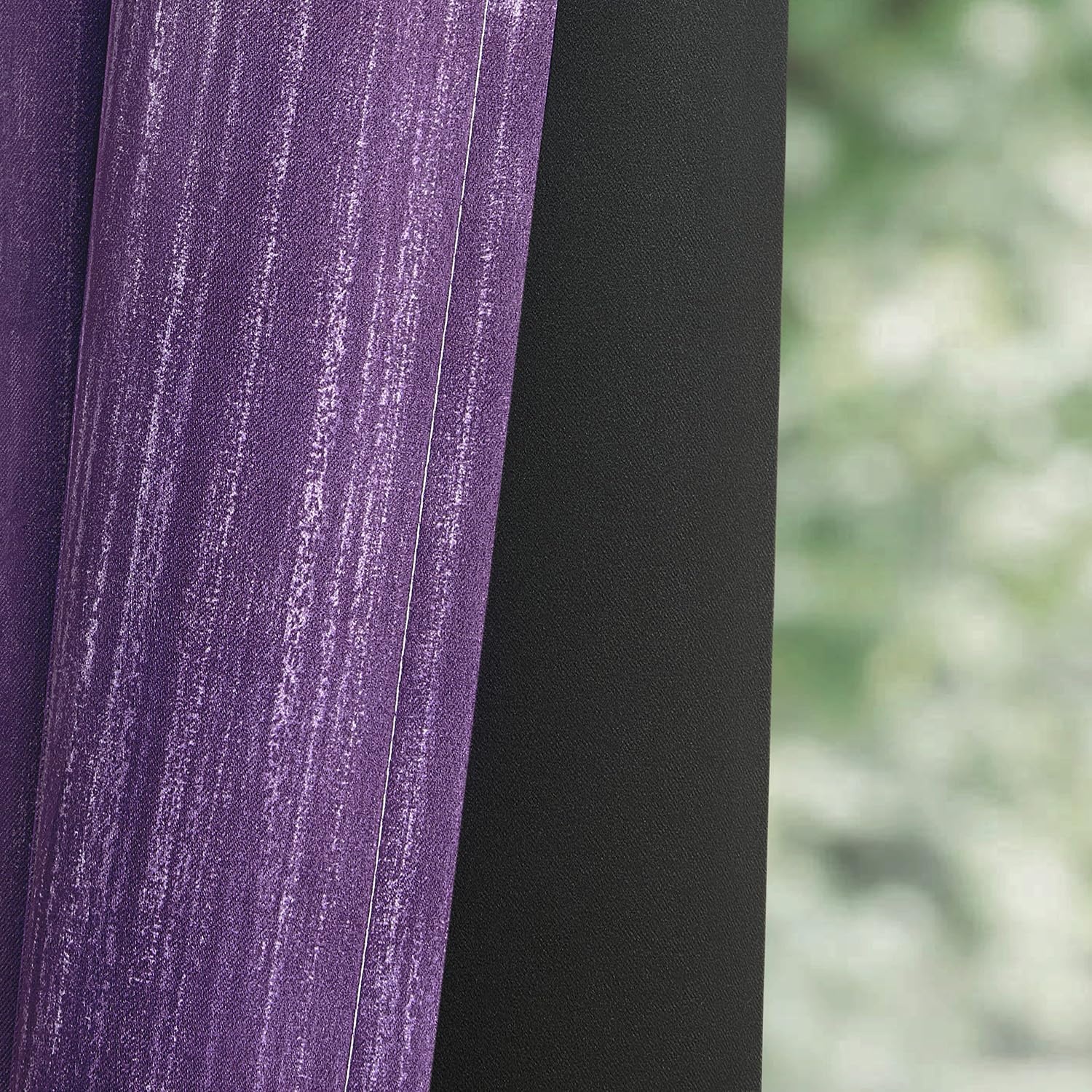 image:imageMIULEE Navy Blue and Greyish White Ombre Blackout Curtains Full Room Darkening Thermal Insulated 84 Inches Long Drapes for BedroomLiving Room Grommet Window Treatments Modern 52Wx84L Set of 2Purple and Greyish White