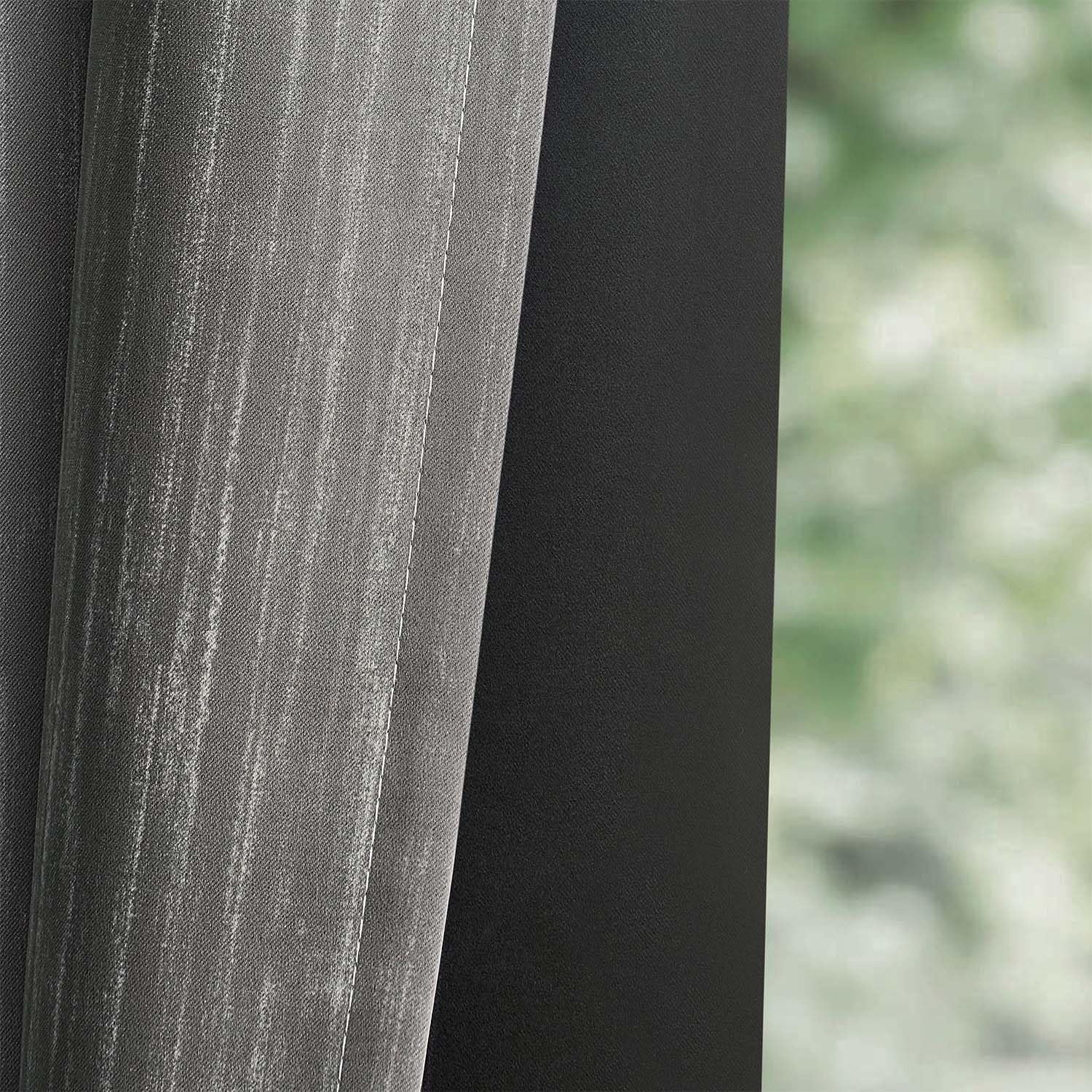 image:imageMIULEE Navy Blue and Greyish White Ombre Blackout Curtains Full Room Darkening Thermal Insulated 84 Inches Long Drapes for BedroomLiving Room Grommet Window Treatments Modern 52Wx84L Set of 2Grey and Greyish White