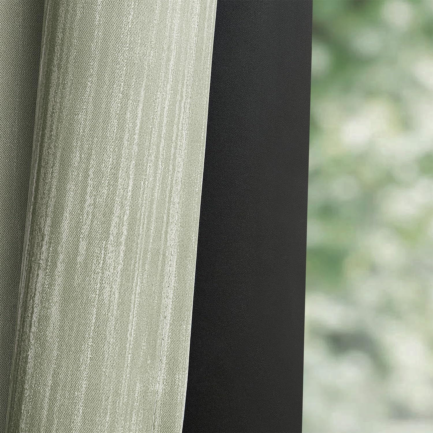 image:imageMIULEE Navy Blue and Greyish White Ombre Blackout Curtains Full Room Darkening Thermal Insulated 84 Inches Long Drapes for BedroomLiving Room Grommet Window Treatments Modern 52Wx84L Set of 2Sage Green and Greyish White