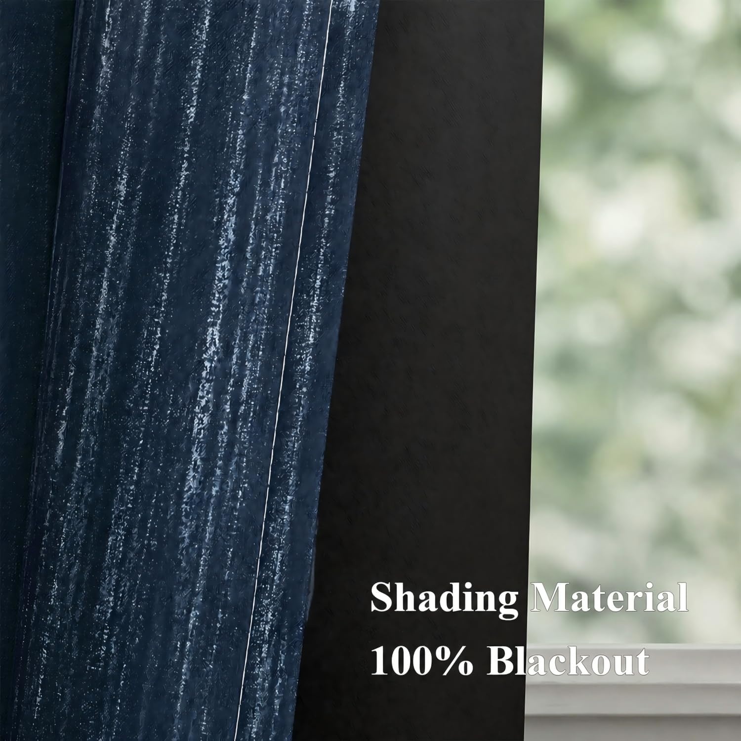 image:imageMIULEE Navy Blue and Greyish White Ombre Blackout Curtains Full Room Darkening Thermal Insulated 84 Inches Long Drapes for BedroomLiving Room Grommet Window Treatments Modern 52Wx84L Set of 2Navy Blue and Greyish White
