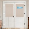 MIULEE 2 Panels 100% Blackout Linen French Door Curtains Set of 2, Privacy No Drill Thermal Insulated Room Darkening Blinds,Window Shades for Patio Front Entry Back Door Glass,W26 x L68 Inch, Natural(Linen)