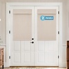 MIULEE 2 Panels 100% Blackout Linen French Door Curtains Set of 2, Privacy No Drill Thermal Insulated Room Darkening Blinds,Window Shades for Patio Front Entry Back Door Glass,W26 x L68 Inch, Natural(Natural)
