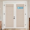 MIULEE 2 Panels 100% Blackout Linen French Door Curtains Set of 2, Privacy No Drill Thermal Insulated Room Darkening Blinds,Window Shades for Patio Front Entry Back Door Glass,W26 x L68 Inch, Natural(Linen)