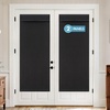 MIULEE 2 Panels 100% Blackout Linen French Door Curtains Set of 2, Privacy No Drill Thermal Insulated Room Darkening Blinds,Window Shades for Patio Front Entry Back Door Glass,W26 x L68 Inch, Natural(Black)