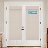 MIULEE 2 Panels 100% Blackout Linen French Door Curtains Set of 2, Privacy No Drill Thermal Insulated Room Darkening Blinds,Window Shades for Patio Front Entry Back Door Glass,W26 x L68 Inch, Natural(Natural)