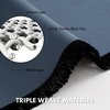 MIULEE Blackout Curtains 4 Panels Sets Black 63 Inch Length, Top and Bottom Rod Pocket Room Darkening Curtains for Bedroom Windows, 4 Pack Solid Thermal Insulated Light Blocking Curtain Drapes(Stone Blue)