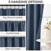 MIULEE Blackout Curtains 4 Panels Sets Black 63 Inch Length, Top and Bottom Rod Pocket Room Darkening Curtains for Bedroom Windows, 4 Pack Solid Thermal Insulated Light Blocking Curtain Drapes(Stone Blue)