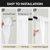 MIULEE Blackout Curtains 4 Panels Sets Black 63 Inch Length, Top and Bottom Rod Pocket Room Darkening Curtains for Bedroom Windows, 4 Pack Solid Thermal Insulated Light Blocking Curtain Drapes(Pure White)