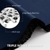 MIULEE Blackout Curtains 4 Panels Sets Black 63 Inch Length, Top and Bottom Rod Pocket Room Darkening Curtains for Bedroom Windows, 4 Pack Solid Thermal Insulated Light Blocking Curtain Drapes(Navy Blue)