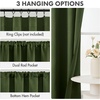MIULEE Blackout Curtains 4 Panels Sets Black 63 Inch Length, Top and Bottom Rod Pocket Room Darkening Curtains for Bedroom Windows, 4 Pack Solid Thermal Insulated Light Blocking Curtain Drapes(Olive Green)