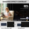 MIULEE Blackout Curtains 4 Panels Sets Black 63 Inch Length, Top and Bottom Rod Pocket Room Darkening Curtains for Bedroom Windows, 4 Pack Solid Thermal Insulated Light Blocking Curtain Drapes(Black)