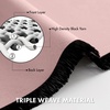 MIULEE Blackout Curtains 4 Panels Sets Black 63 Inch Length, Top and Bottom Rod Pocket Room Darkening Curtains for Bedroom Windows, 4 Pack Solid Thermal Insulated Light Blocking Curtain Drapes(Baby Pink)