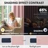 MIULEE Blackout Curtains 4 Panels Sets Black 63 Inch Length, Top and Bottom Rod Pocket Room Darkening Curtains for Bedroom Windows, 4 Pack Solid Thermal Insulated Light Blocking Curtain Drapes(Baby Pink)