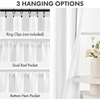 MIULEE Blackout Curtains 4 Panels Sets Black 63 Inch Length, Top and Bottom Rod Pocket Room Darkening Curtains for Bedroom Windows, 4 Pack Solid Thermal Insulated Light Blocking Curtain Drapes(Pure White)