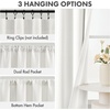 MIULEE Blackout Curtains 4 Panels Sets Black 63 Inch Length, Top and Bottom Rod Pocket Room Darkening Curtains for Bedroom Windows, 4 Pack Solid Thermal Insulated Light Blocking Curtain Drapes(Natural)