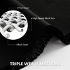 MIULEE Blackout Curtains 4 Panels Sets Black 63 Inch Length, Top and Bottom Rod Pocket Room Darkening Curtains for Bedroom Windows, 4 Pack Solid Thermal Insulated Light Blocking Curtain Drapes(Black)