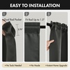 MIULEE Blackout Curtains 4 Panels Sets Black 63 Inch Length, Top and Bottom Rod Pocket Room Darkening Curtains for Bedroom Windows, 4 Pack Solid Thermal Insulated Light Blocking Curtain Drapes(Dark Grey)