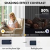 MIULEE Blackout Curtains 4 Panels Sets Black 63 Inch Length, Top and Bottom Rod Pocket Room Darkening Curtains for Bedroom Windows, 4 Pack Solid Thermal Insulated Light Blocking Curtain Drapes(Pure White)