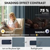 MIULEE Blackout Curtains 4 Panels Sets Black 63 Inch Length, Top and Bottom Rod Pocket Room Darkening Curtains for Bedroom Windows, 4 Pack Solid Thermal Insulated Light Blocking Curtain Drapes(Grey Blue)