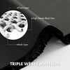 MIULEE Blackout Curtains 4 Panels Sets Black 63 Inch Length, Top and Bottom Rod Pocket Room Darkening Curtains for Bedroom Windows, 4 Pack Solid Thermal Insulated Light Blocking Curtain Drapes(Dark Grey)