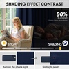 MIULEE Blackout Curtains 4 Panels Sets Black 63 Inch Length, Top and Bottom Rod Pocket Room Darkening Curtains for Bedroom Windows, 4 Pack Solid Thermal Insulated Light Blocking Curtain Drapes(Navy Blue)