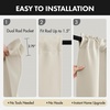 MIULEE Blackout Curtains 4 Panels Sets Black 63 Inch Length, Top and Bottom Rod Pocket Room Darkening Curtains for Bedroom Windows, 4 Pack Solid Thermal Insulated Light Blocking Curtain Drapes(Cream Beige)