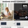 MIULEE Blackout Curtains 4 Panels Sets Black 63 Inch Length, Top and Bottom Rod Pocket Room Darkening Curtains for Bedroom Windows, 4 Pack Solid Thermal Insulated Light Blocking Curtain Drapes(Natural)