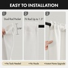 MIULEE Blackout Curtains 4 Panels Sets Black 63 Inch Length, Top and Bottom Rod Pocket Room Darkening Curtains for Bedroom Windows, 4 Pack Solid Thermal Insulated Light Blocking Curtain Drapes(Natural)