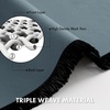 MIULEE Blackout Curtains 4 Panels Sets Black 63 Inch Length, Top and Bottom Rod Pocket Room Darkening Curtains for Bedroom Windows, 4 Pack Solid Thermal Insulated Light Blocking Curtain Drapes(Grey Blue)