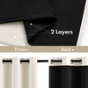 MIULEE Cream 100% Blackout Curtains for Bedroom 63 Inch Long, 2 Thick Layers Thermal Insulated Black Out Window Curtains with Black Liner, Noise Reducing Grommet Living Room Drapes 2 Panels Set Ivory(Cream)