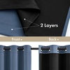 MIULEE Cream 100% Blackout Curtains for Bedroom 63 Inch Long, 2 Thick Layers Thermal Insulated Black Out Window Curtains with Black Liner, Noise Reducing Grommet Living Room Drapes 2 Panels Set Ivory(Stone Blue)