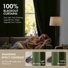 MIULEE Cream 100% Blackout Curtains for Bedroom 63 Inch Long, 2 Thick Layers Thermal Insulated Black Out Window Curtains with Black Liner, Noise Reducing Grommet Living Room Drapes 2 Panels Set Ivory(Olive Green)