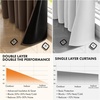 MIULEE Cream 100% Blackout Curtains for Bedroom 63 Inch Long, 2 Thick Layers Thermal Insulated Black Out Window Curtains with Black Liner, Noise Reducing Grommet Living Room Drapes 2 Panels Set Ivory(Chocolate Brown)