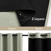 MIULEE Cream 100% Blackout Curtains for Bedroom 63 Inch Long, 2 Thick Layers Thermal Insulated Black Out Window Curtains with Black Liner, Noise Reducing Grommet Living Room Drapes 2 Panels Set Ivory(Sage Green)