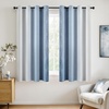 MIULEE Navy Blue and Greyish White Ombre Blackout Curtains, Full Room Darkening Thermal Insulated 84 Inches Long Drapes for Bedroom/Living Room Grommet Window Treatments Modern 52Wx84L, Set of 2(Stone Blue and Greyish White)