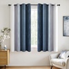 MIULEE Navy Blue and Greyish White Ombre Blackout Curtains, Full Room Darkening Thermal Insulated 84 Inches Long Drapes for Bedroom/Living Room Grommet Window Treatments Modern 52Wx84L, Set of 2(Navy Blue and Greyish White)