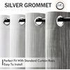 MIULEE Navy Blue and Greyish White Ombre Blackout Curtains, Full Room Darkening Thermal Insulated 84 Inches Long Drapes for Bedroom/Living Room Grommet Window Treatments Modern 52Wx84L, Set of 2(Grey and Greyish White)