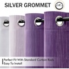 MIULEE Navy Blue and Greyish White Ombre Blackout Curtains, Full Room Darkening Thermal Insulated 84 Inches Long Drapes for Bedroom/Living Room Grommet Window Treatments Modern 52Wx84L, Set of 2(Purple and Greyish White)